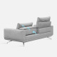 Aston Recliner Sofa, 210, Grey (with ottoman) [In-Stock x2]